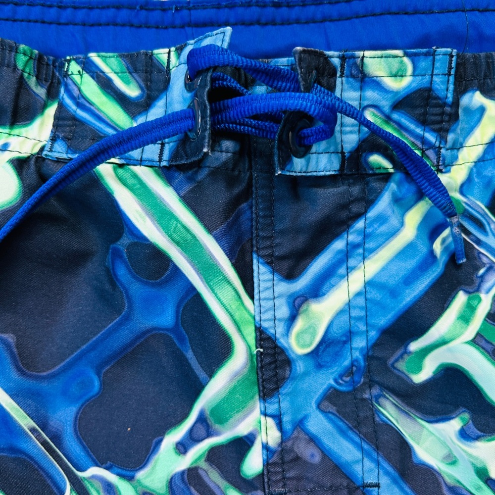 Nike Men L Circuit Board Print Board Shorts Blue Neon Green 9.5" - Picture 7 of 11